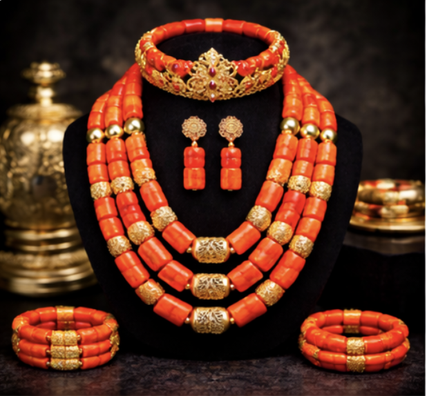 Royalty Iyun Bead Set – Traditional Luxury Collection