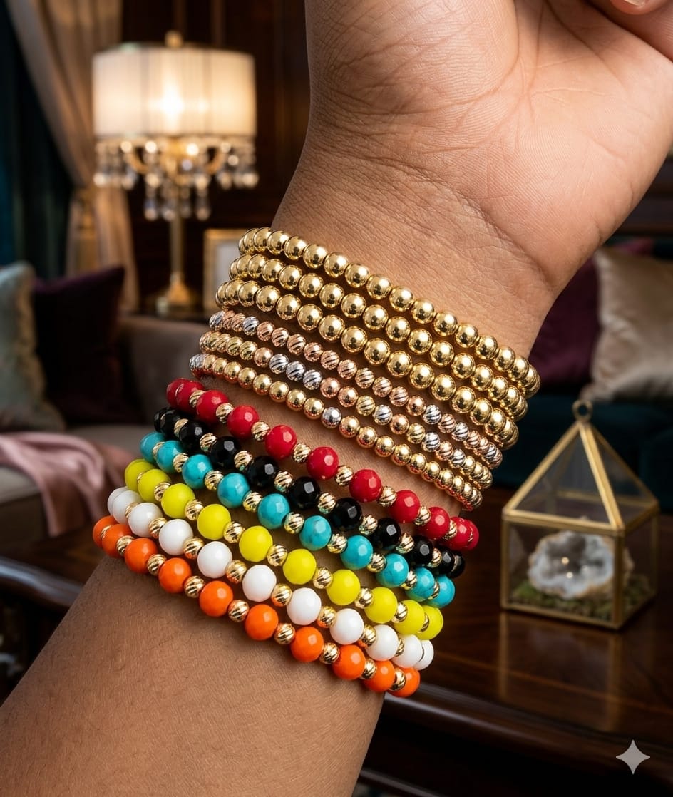 Vibrant Crystal Beaded Bracelets